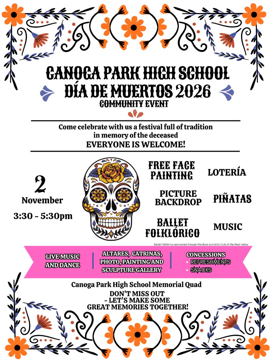 Flyer for the Dia de los Muertos Event